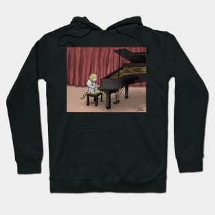 Cat on Piano Hoodie